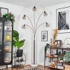 Yaak Lámpara de pie Níquel-mate, Negro, Blanca, 5 luces