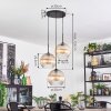 Koyoto Lámparas suspendidas, Luminarias esféricas, Lámpara colgante de clúster 30 cm Colores ámbar, Transparente, 3 luces