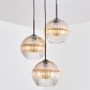 Koyoto Lámparas suspendidas, Luminarias esféricas, Lámpara colgante de clúster 30 cm Colores ámbar, Transparente, 3 luces