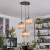 Koyoto Lámparas suspendidas, Luminarias esféricas, Lámpara colgante de clúster 30 cm Colores ámbar, Transparente, 3 luces