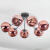 Koyoto Plafones, Luminarias esféricas Color cobre, 7 luces