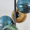 Koyoto Plafones, Luminarias esféricas Azul, dorado, Verde, 4 luces