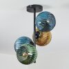 Koyoto Plafones, Luminarias esféricas Azul, dorado, Verde, 4 luces