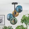 Koyoto Plafones, Luminarias esféricas Azul, dorado, Verde, 4 luces