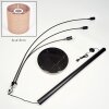 Soungou Lámpara de pie Negro, 3 luces