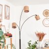 Soungou Lámpara de pie Cromo, Negro, Blanca, 3 luces