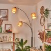 Soungou Lámpara de pie Cromo, Negro, Blanca, 3 luces