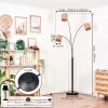 Soungou Lámpara de pie Cromo, Negro, Blanca, 3 luces