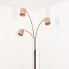 Soungou Lámpara de pie Cromo, Negro, Blanca, 3 luces