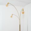 Codecreo Lámpara de pie Latón, Negro, Blanca, 3 luces