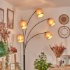 Soungou Lámpara de pie Negro, Blanca, 5 luces