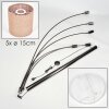 Soungou Lámpara de pie Cromo, Negro, Blanca, 5 luces