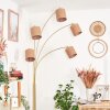 Soungou Lámpara de pie Latón, Negro, Blanca, 5 luces