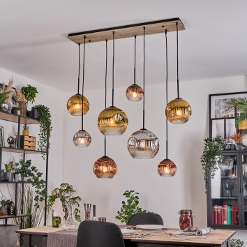Ripoll Lámparas suspendidas, Luminarias esféricas, Lámparas colgantes Crudo, Negro, 8 luces