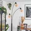 Codecreo Lámpara de pie Negro, Blanca, 3 luces