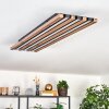 Tandragee Plafones LED Color madera, Negro, 1 luz