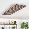 Tandragee Plafones LED Color madera, Negro, 1 luz, Mando a distancia