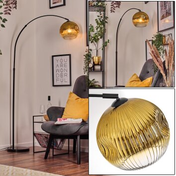 Ripoll Lámpara de pie, Lámparas de pie tipo arco Negro, 1 luz