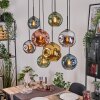 Ripoll Lámparas suspendidas, Luminarias esféricas, Lámparas colgantes Crudo, Negro, 8 luces