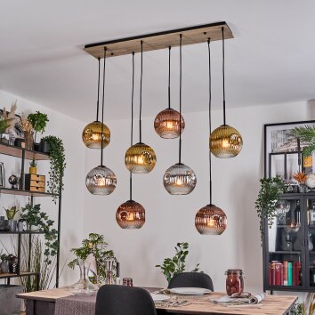 Ripoll Lámparas suspendidas, Luminarias esféricas, Lámparas colgantes Crudo, Negro, 8 luces Ripoll Lámparas suspendidas, Luminarias esféricas, Lámparas colgantes Crudo, Negro, 8 luces