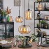 Apedo Lámparas suspendidas, Luminarias esféricas, Lámpara colgante de clúster Colores ámbar, 3 luces