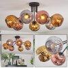 Ripoll Plafones, Luminarias esféricas Cromo, dorado, Color cobre, Ahumado, 7 luces