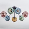 Koyoto Plafones, Luminarias esféricas Azul, dorado, Verde, Color cobre, 7 luces