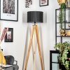 Soungou Lámpara de pie Crudo, Negro, 1 luz