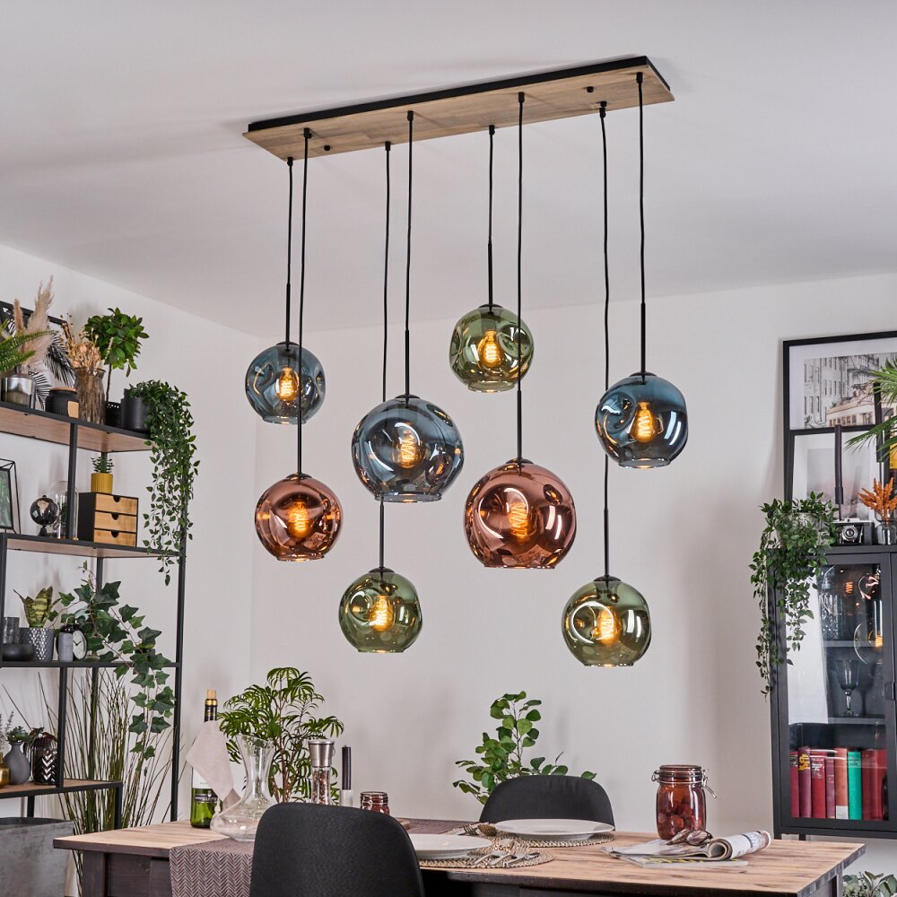 Ripoll Lámparas suspendidas, Luminarias esféricas, Lámparas colgantes Crudo, Negro, 8 luces main product photo