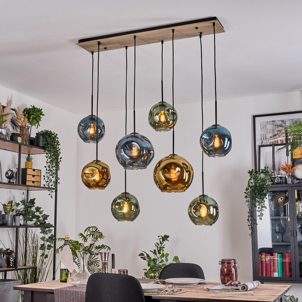 Ripoll Lámparas suspendidas, Luminarias esféricas, Lámparas colgantes Crudo, Negro, 8 luces main product photo