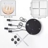 Koyoto Lámparas suspendidas, Luminarias esféricas, Lámpara colgante de clúster Colores ámbar, Transparente, 4 luces