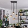 Koyoto Lámparas suspendidas, Luminarias esféricas, Lámpara colgante de clúster Colores ámbar, Transparente, 4 luces