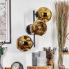 Ripoll Luminarias esféricas, Apliques dorado, 3 luces