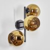 Koyoto Luminarias esféricas, Apliques dorado, 3 luces