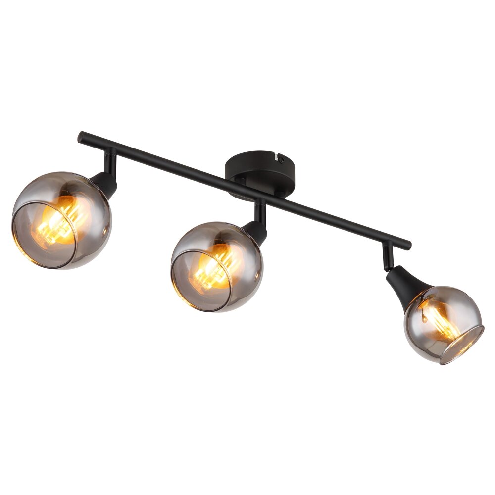 Lámparas Globo Lighting Glyptar Plafones, Spot techo Negro, 3 luces main product photo