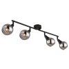 Lámparas Globo Lighting Glyptar Plafones, Spot techo Negro, 4 luces