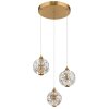Lámparas Globo Lighting Virina Lámparas suspendidas LED dorado, 3 luces