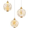 Lámparas Globo Lighting Virina Lámparas suspendidas LED dorado, 3 luces