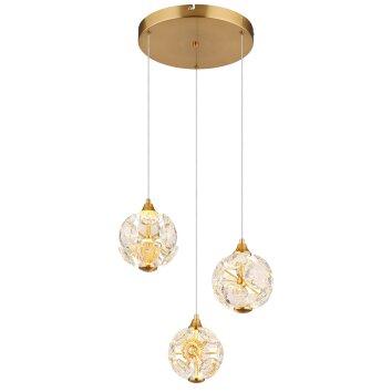Lámparas Globo Lighting Virina Lámparas suspendidas LED dorado, 3 luces