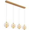 Lámparas Globo Lighting Virina Lámparas suspendidas LED dorado, 4 luces