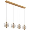 Lámparas Globo Lighting Virina Lámparas suspendidas LED dorado, 4 luces