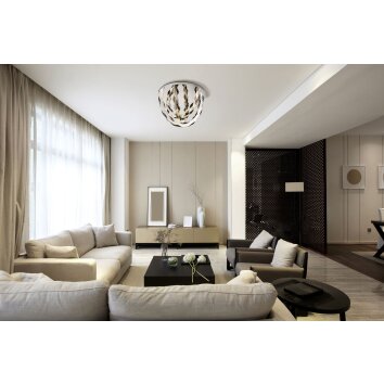 Lámparas Globo Lighting Karilion Plafones LED Cromo, 1 luz