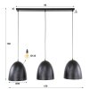 Kosmos Lámparas colgantes Antracita, 3 luces