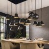 Shield Lámparas colgantes Negro, 18 luces