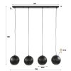 Zip Lámparas colgantes Negro, 4 luces