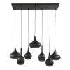 Zip Lámparas colgantes Negro, 7 luces