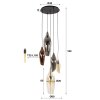 Cocoon Lámparas colgantes Negro, 5 luces