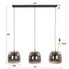 Kalor Lámparas colgantes Antracita, 3 luces