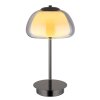 Lámparas Globo Lighting Avila Lámparas de mesa LED Cromo, Negro, 1 luz, Mando a distancia
