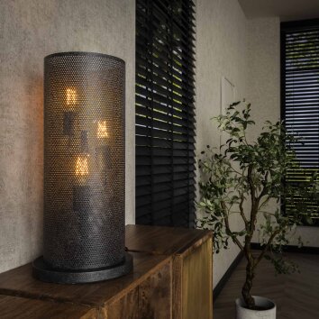 Veran Lámparas de mesa Marrón, Negro, 3 luces